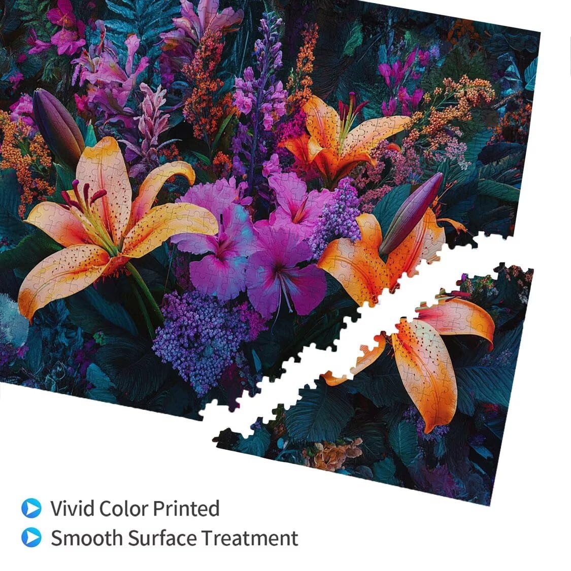Puzzle z kwiatami 5000 sztuk dorośli natura, niemożliwe wyzwanie gra układanka, wyjątkowa atrakcyjna gra wyzwanie idealna do rodzinnego wypoczynku, nastolatków i kobiet - Pudełko na prezenty L-59