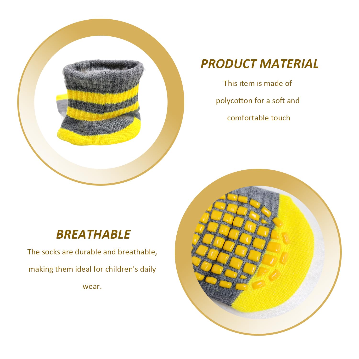 4 Pares De Calcetines Antideslizantes Para Niños, Calcetines De Trampolín, Calcetines De Puntos Antideslizantes, Calcetines De Suelo Interior, Calcetines De Entrenamiento Para Yoga
