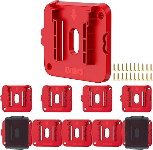 Miniatura 10 de Soporte de montaje de batería funciona para baterías Makita de 18 V, soporte de pared para BL1860 BL1850 BL1840 BL1830, organiza coche/taller/camión