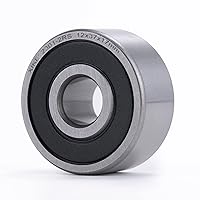 Vista 9 de XIKE 1 Pcs 2201-2RS Sealed Self-Aligning Ball Bearings 12x32x14mm, Lubricated and Chrome Steel Fits