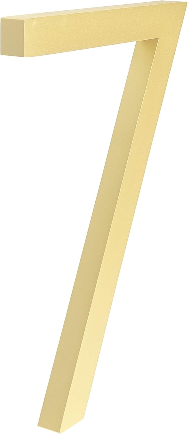 House Number Big Floating House Number Sign Golden 15cm Modern Building Signage Outdoor Huisnummer Numeros Casa Door Numbers Address Plate Digital (Color : 9 Size : 10cm) (7 15cm)