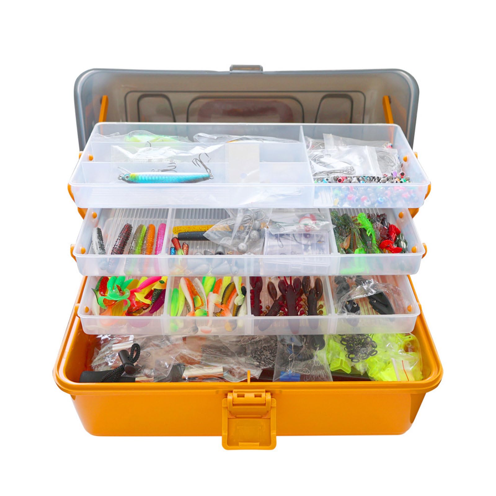 Comprehensive Fishing Set with 547 Items and 4 Realistic Lures for Dedicated Anglers Bass Fishing Tackle Set