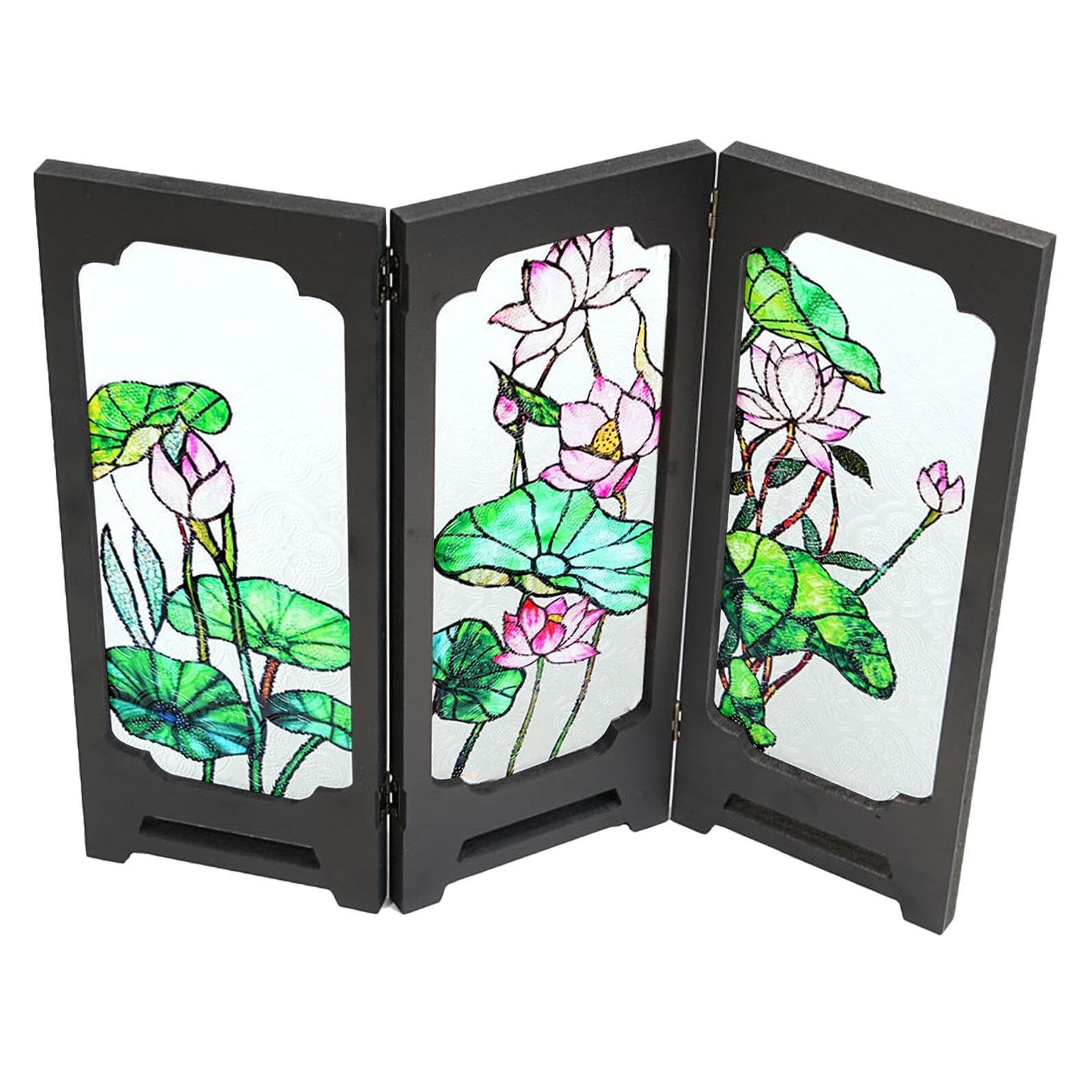 Paravent de bureau mini en acrylique avec motif lotus