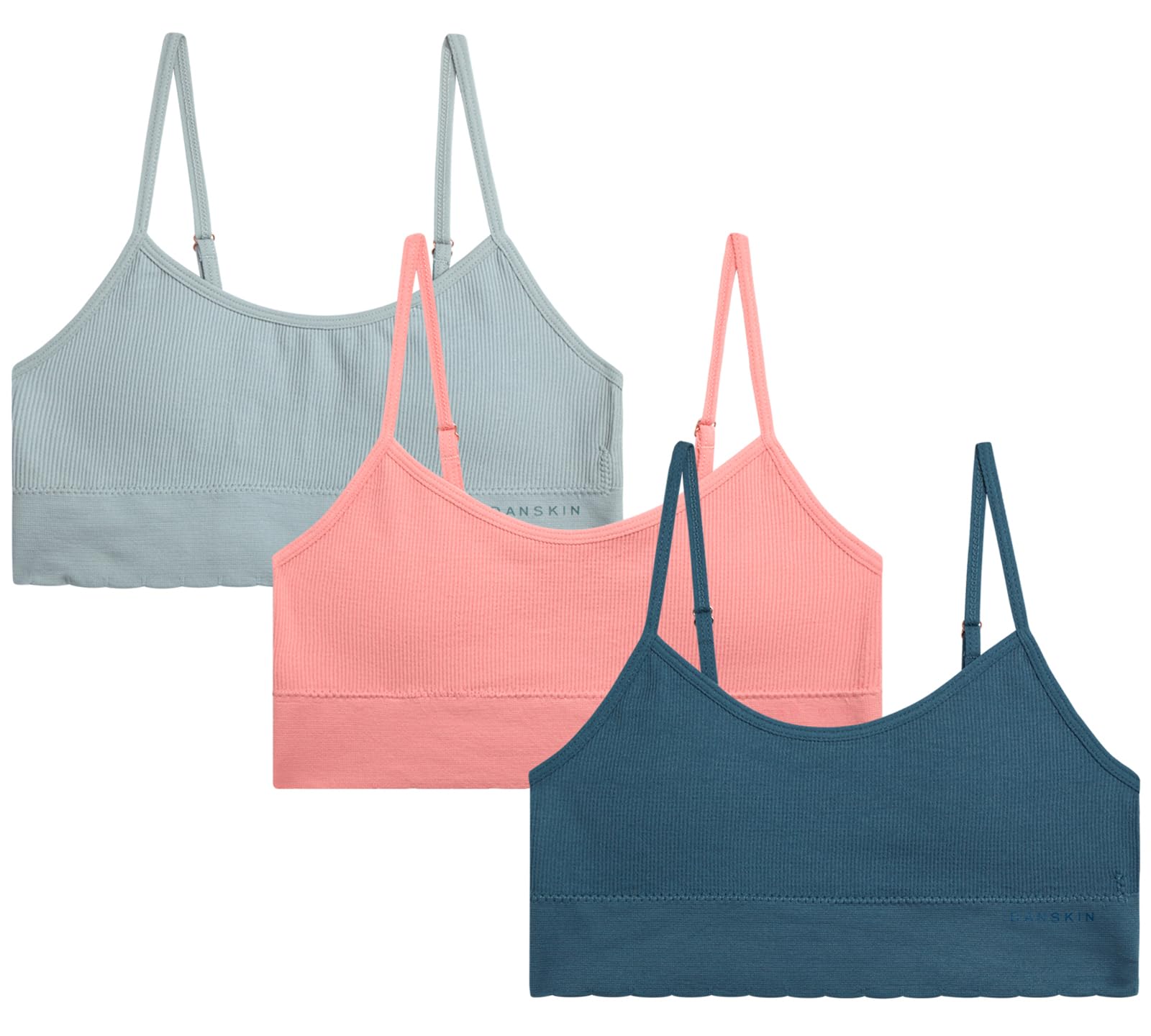 Danskin Girls Training Bras 2 Pack Breathable Padded Bralette for Sizes 30-36 Girls During Sports