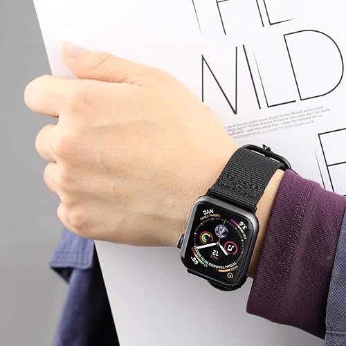 Miniatura 7 de Correa de nailon compatible con Apple Watch Band de 1.654 pulgadas, 1.732 pulgadas, 1.772 pulgadas, 1.575 pulgadas, 1.614 pulgadas, correa deportiva