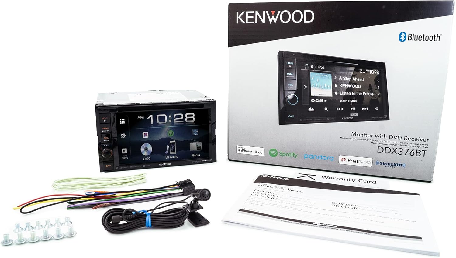 Contents of Kenwood DDX376BT package