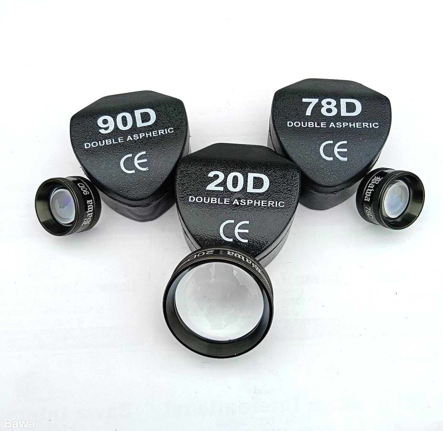 KASHSURG 20D 78D 90D Lens Combo for Eyes Examination.