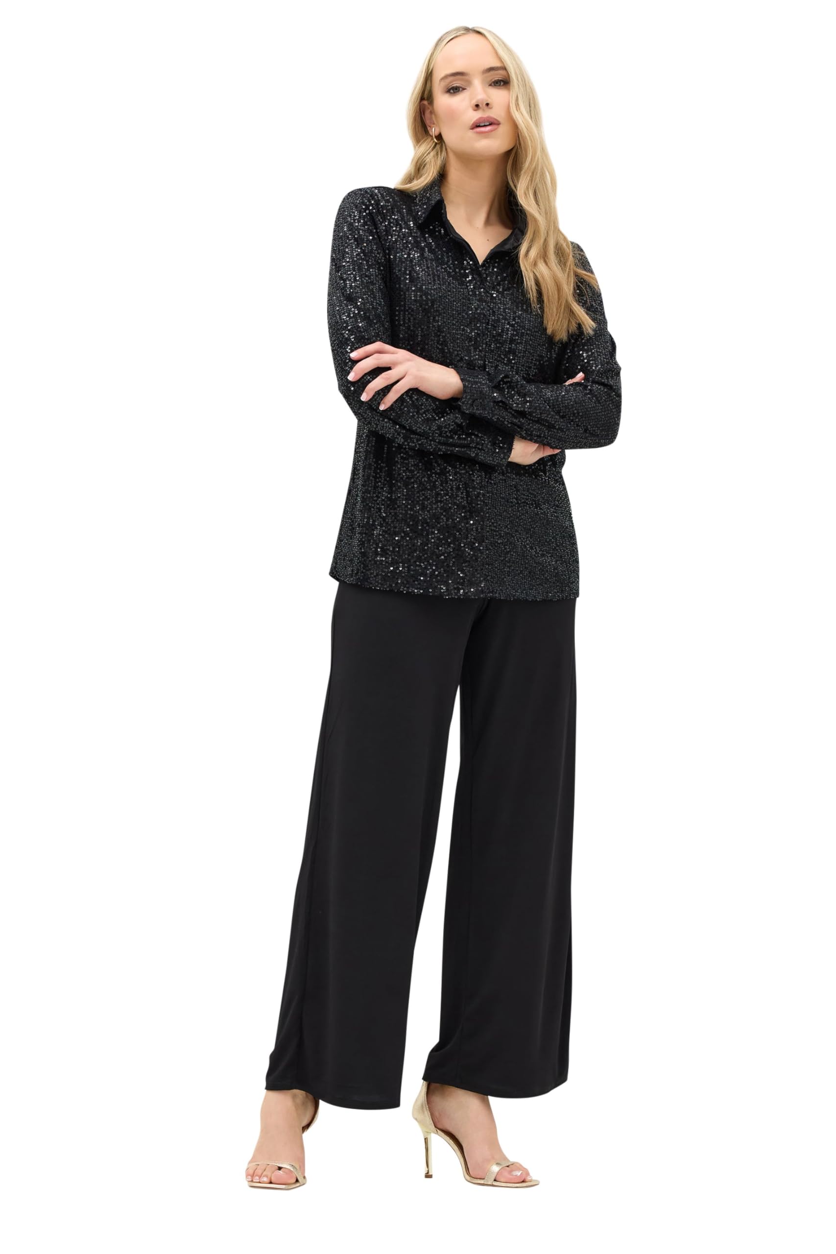 Long Tall Sally - LTS Tall Sequin Embellished Shirt - Women's