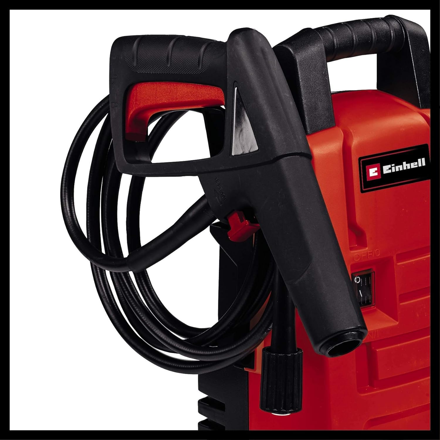 Einhell Limpiadora de Alta presión TC-HP 90 | 1200 W | 90 bar | máx. 372 l/h | asa de transporte | conexión de agua | filtro integrado | pistola