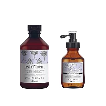 Davines Naturaltech CALMING Shampoo & Superactive Serum, Gentle Cleansing While Relieving Itch In Sensitive Scalps, Irritation Relief