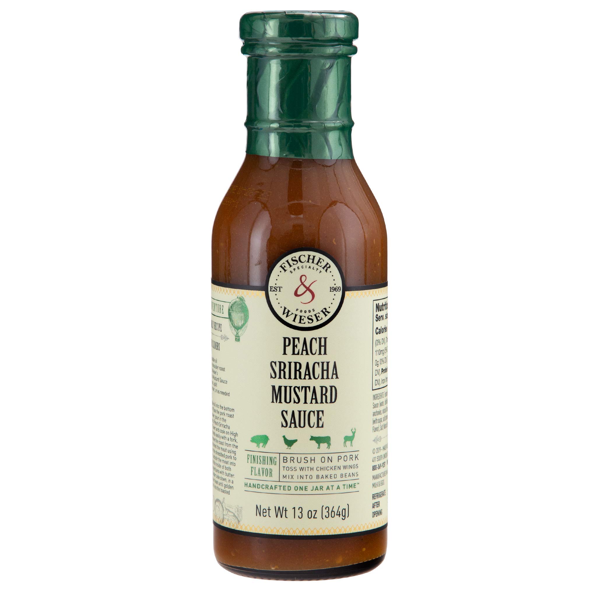 Fischer & WieserPeach Sriracha Mustard Sauce, 13 Oz., Pack Of 2