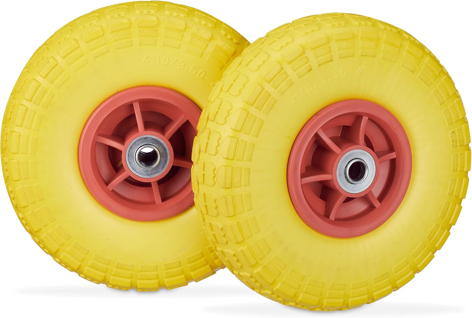 Relaxdays Roue de Diable Set de 2 en Caoutchouc, increvavbles, 260 x 85, 16 mm, 4.1/3.5-4