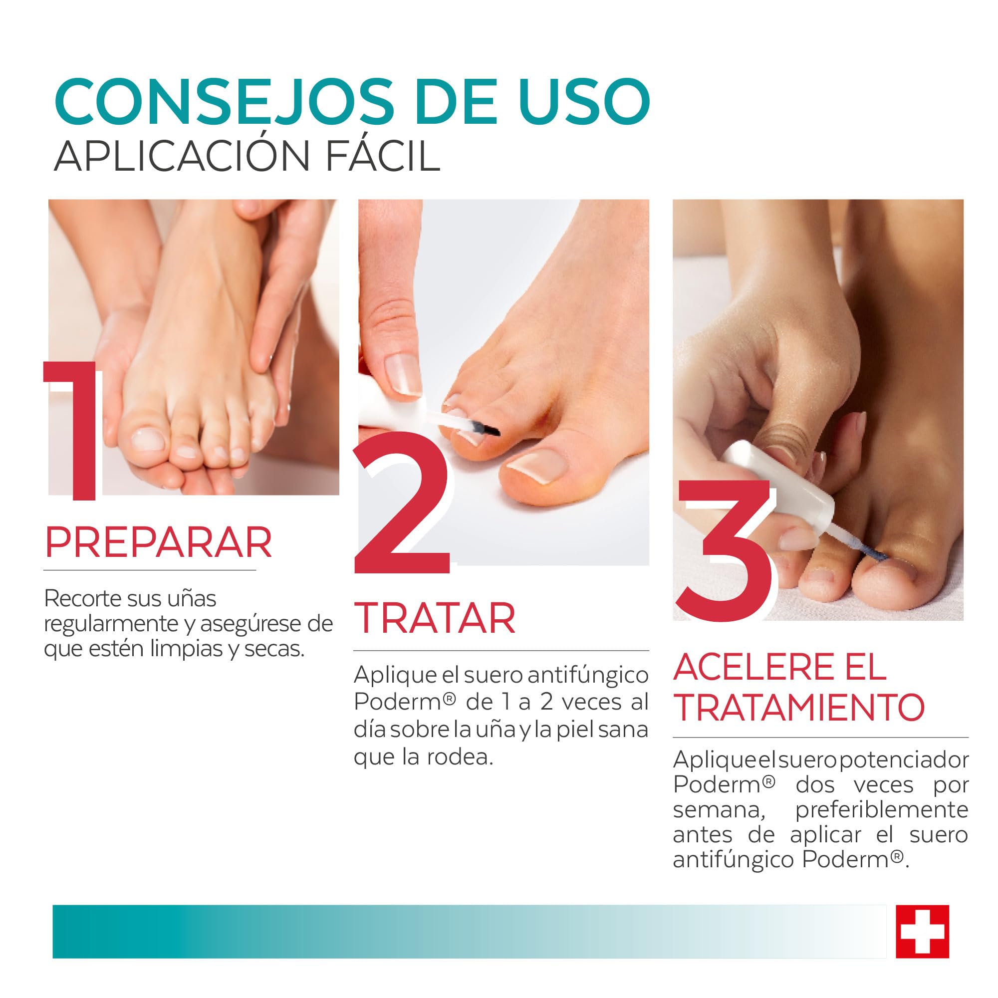 PODERM 2en1 Tratamiento Hongos en las Uñas de los Pies | Pack Duo - Sérum & Booster | Cuidado Potente y Rápido para Uñas Amarillas y Dañadas | 100% Natural - Desarrollado por una Podóloga en Suiza