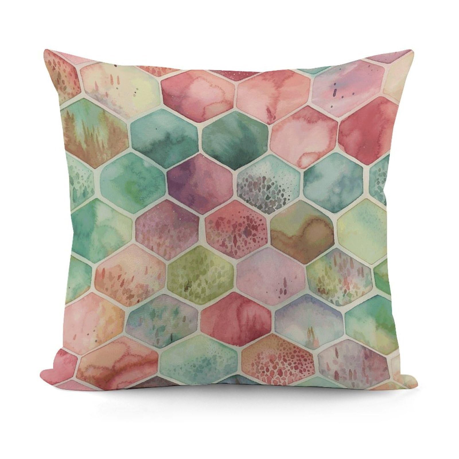 VstaDank Ancient Pattern Style Throw Pillow Covers 18x18 Inch Soft Couch Home Decor Cushion Cover Comfortable Plush Square Cushion Case Farmhouse Decorative Pillowcase for Living Couch
