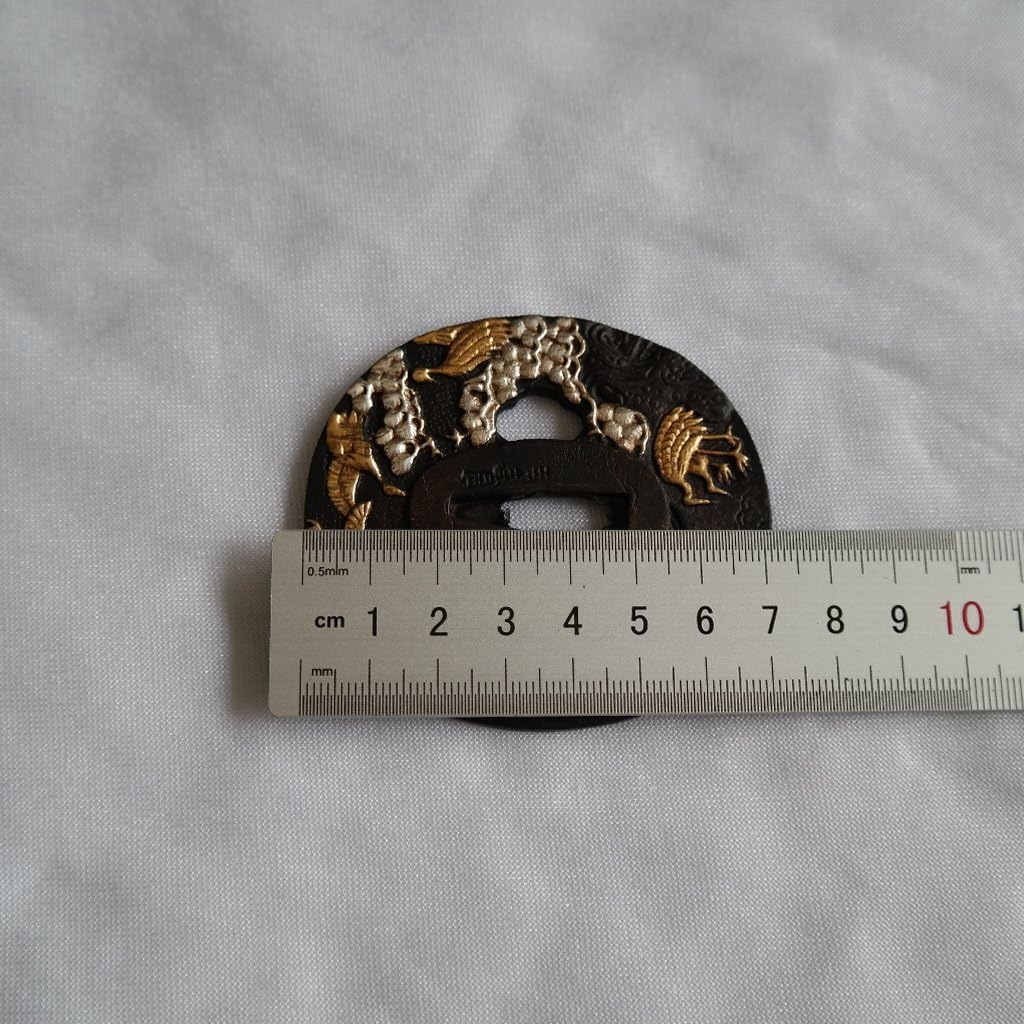 Japanese Sword (SEPPA-HABAKI-ITO) Gold-Plating Copper 054-065 Menuki Fuchi-Kashira Tsuba