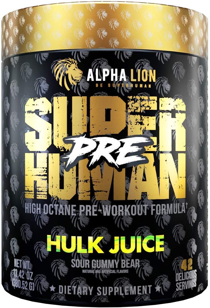 Alpha Lion Superhuman Pre Workout 368 G Hulk Juice Sour Gummy Bear Small Amazon Co Uk Grocery