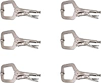 Vista 1 de HFS (R) 6 alicates de bloqueo con abrazadera en C de 11 pulgadas, con almohadillas giratorias, mesa de alicates de bloqueo tipo C para soldadura