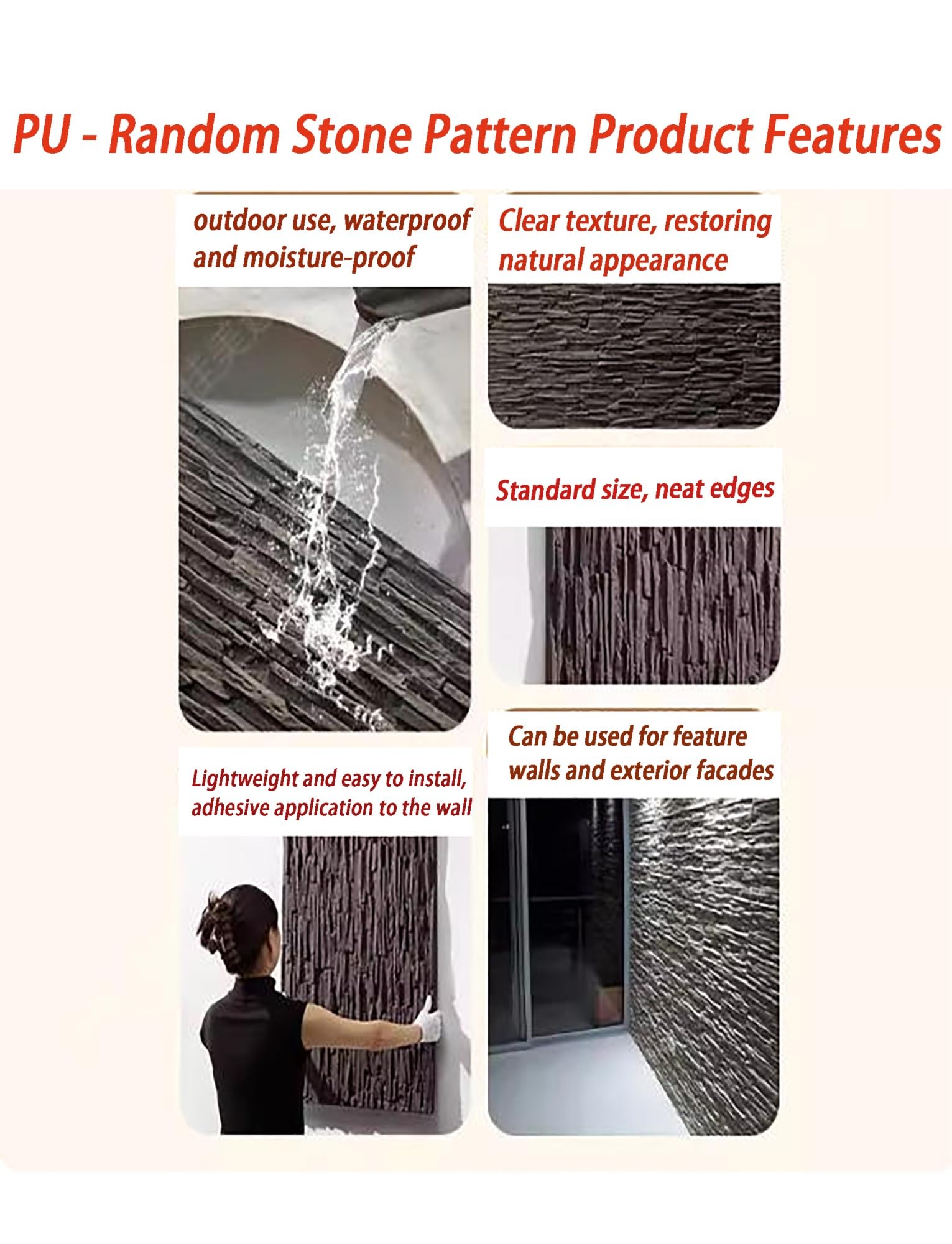 Pannelli decorativi da parete – Rivestimento rimovibile in PU per decorazione da parete interna, ideale per la casa e l'ufficio