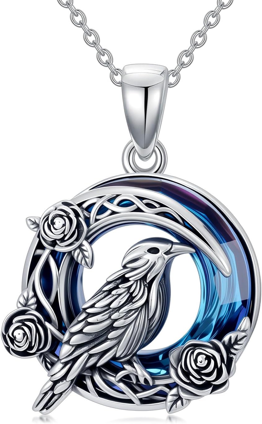 925 Sterling Silver Turtle/Bee/Butterfly/Hummingbird/Deer/Sunflower Pendant Necklaces Austrian Crystal Jewelry Anniversary Birthday Gifts for Women Mom Wife Her