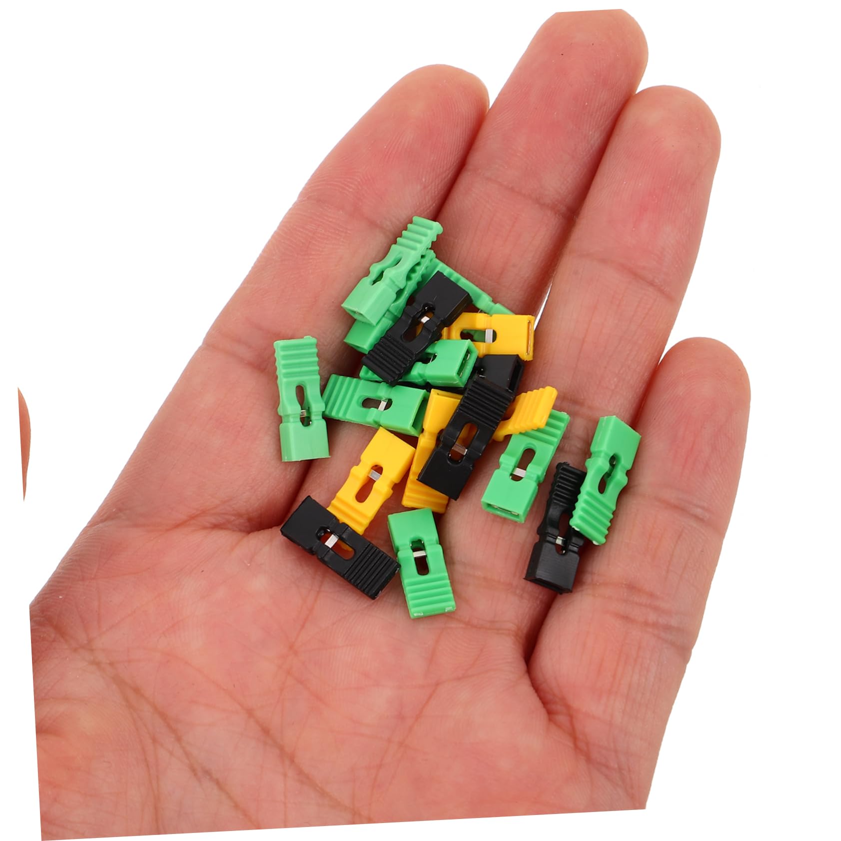 iplusmile Cappucci per Ponticello per Connessioni Sicure da 2,54mm in Plastica 60 Pezzi e Colore Casuale Nero, Giallo e Verde, Design Aperto e Chiuso e Risparmio Spazio in Hard Drive