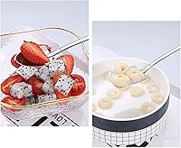 Vista 4 de Juego de 4 cucharas de pala de postre de frutas, cucharas de acero inoxidable de 6 pulgadas para postre café, té, helado, pastel de frutas