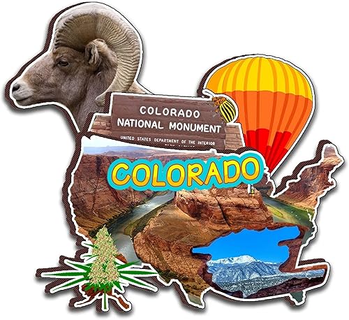 Miniatura 1 de Colorado USA imán de nevera de madera 3D hitos de viaje coleccionables, decoración hecha a mano