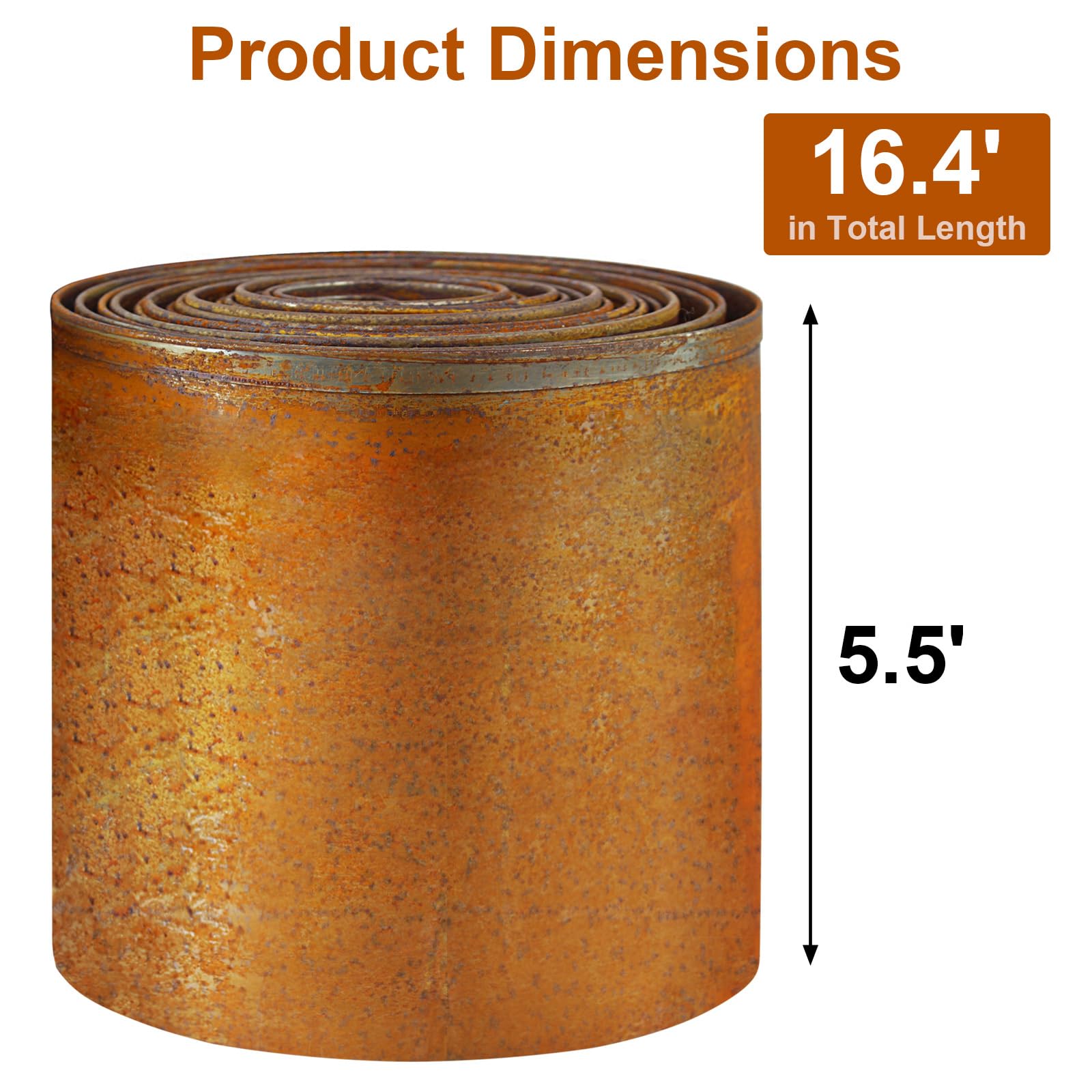 Amazon.com : Meyoppm Corten Steel Garden Edging 5.5