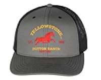 Yellowstone Adult Dutton Ranch Montana EST. 1886 Adjustable Snapback Hat OSFM Cap Grey