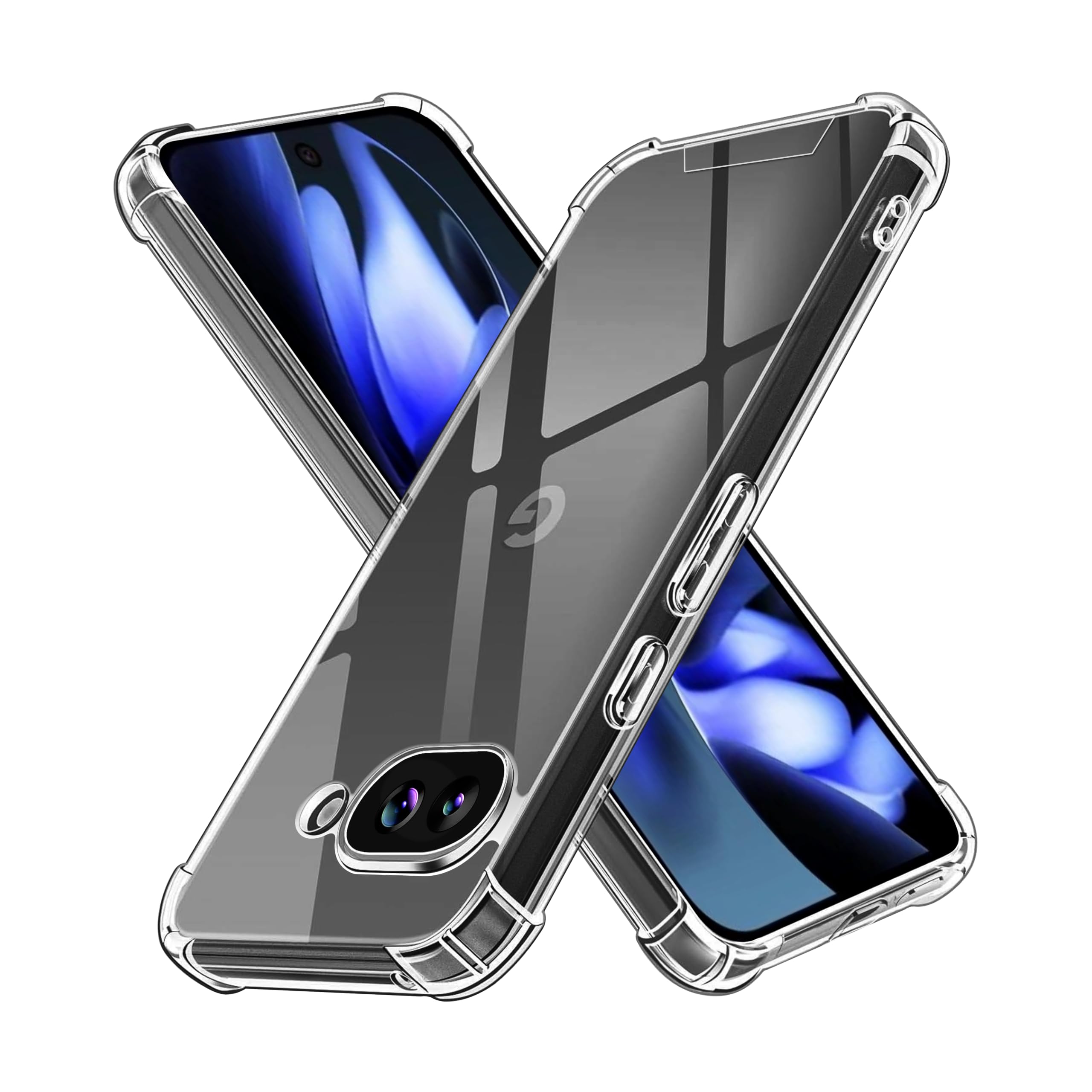 CEDO Cover for Google Pixel 9a (5G) | Camera Protection Shockproof Bumper-Edge | 360 Degree Protection Acrylic Crystal Clear TPU+PC | Transparent Back Case Backcover (Transparent)-image-33