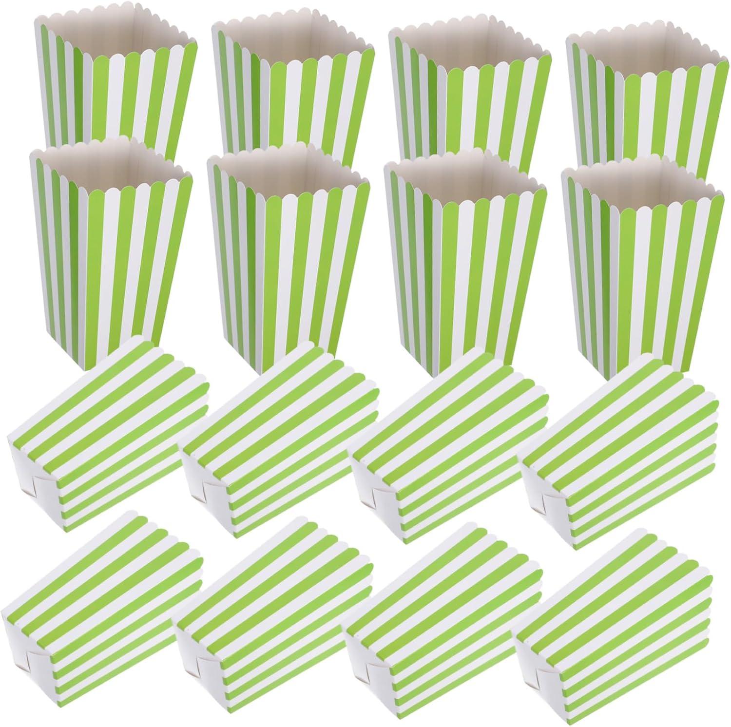 IMIKEYA 40pcs Carnival Popcorn Candy Boxes Striped Paper Buckets for Movie Night Party Supplies Oil-resistant Party Treat Containers