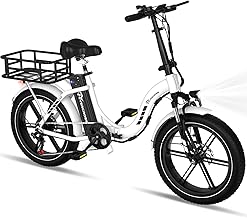 EVERCROSS EK6 Bicicletta Elettrica Adulti, Pieghevole E-Bike con Pneumatico Grasso 20"x4", Bici Elettrica da Montagna con 7 velocità, Batteria 48V13Ah, Motore 250W, Peso 33,2kg, Doppio ammortizzatore