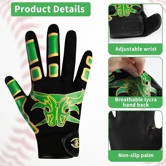 Youth Baseball Gloves for Boys & Girls - Super Sticky Silicone Grip Kids Batting Gloves Softball Glove Youth for Tball & Enhanced Throwing Experience