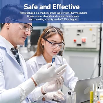 حزم FireAnt Saline Sinus Rinse ، 100 عبوة ملح نيتي مسبقة الخلط لشطف الأنف ، جميع الدرجة الطبيعية والصيدلانية ، و PH Balanced - 100 Count