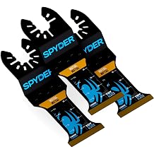 Spyder Oscillating Tool Blade, 1.35-Inch Width x 1.75-Inch Depth, Carbide Tipped Teeth for Wood, Nails, Screws, and More 70013-3