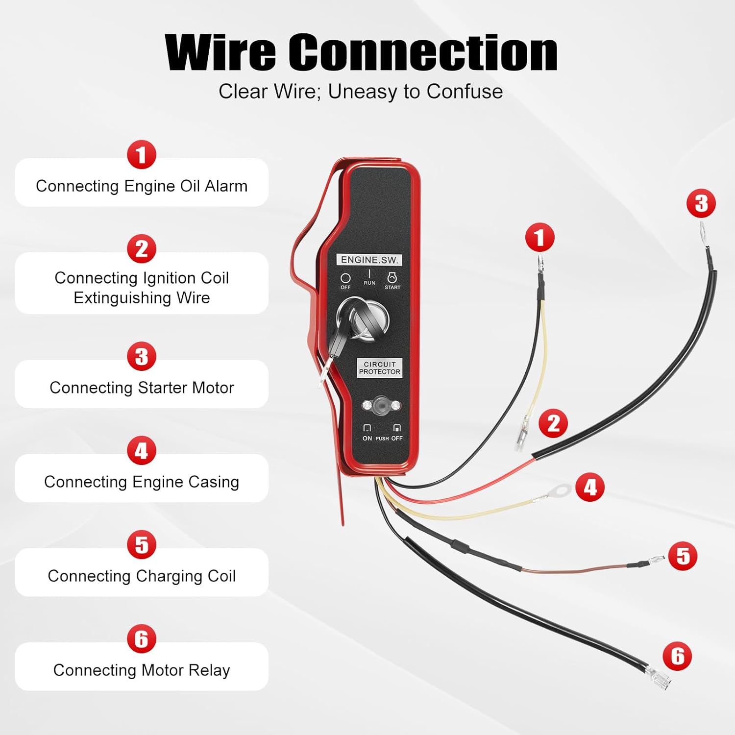 Electric Start Kit, Starter Motor Flywheel Switch for Honda GX240 8HP GX270 9HP Engine, Flywheel Starter Motor Key Switch Coil Ignition Box Fan Cover Electric Start Conversion Kit Compatible