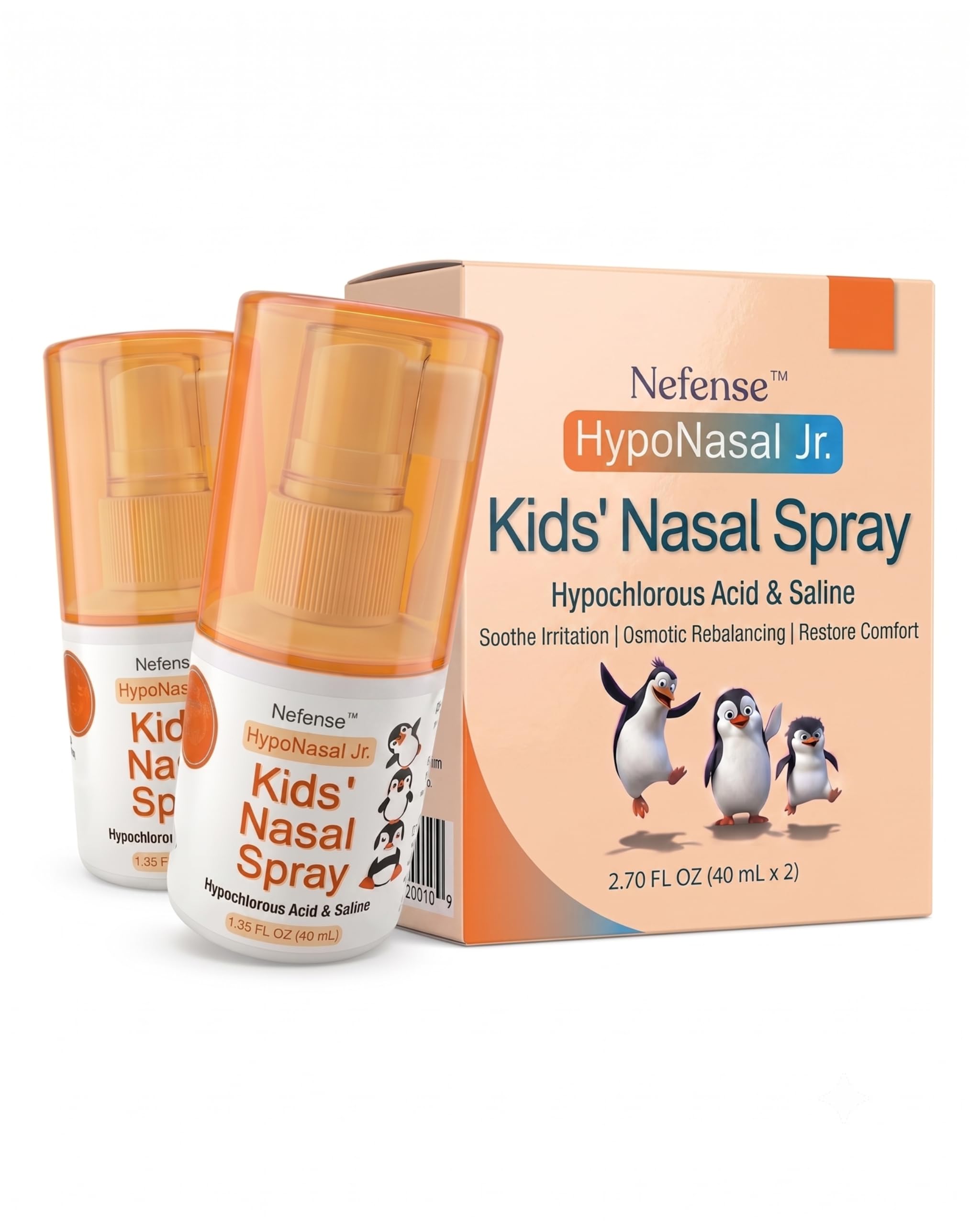 Kids Nasal Spray - HypoNasal Junior, Doctor Approved Hypochlorous Acid Antimicrobial Spray Cleanses Irritants Causing Childhood Congestion Inflammation Allergies and Irritation, Opens Airways