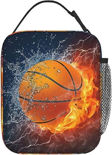 Bolsa de almuerzo de baloncesto, bolsa de almuerzo aislada, contenedor reutilizable, bolsa de almuerzo enfriadora para niñas y niños, picnic viajes