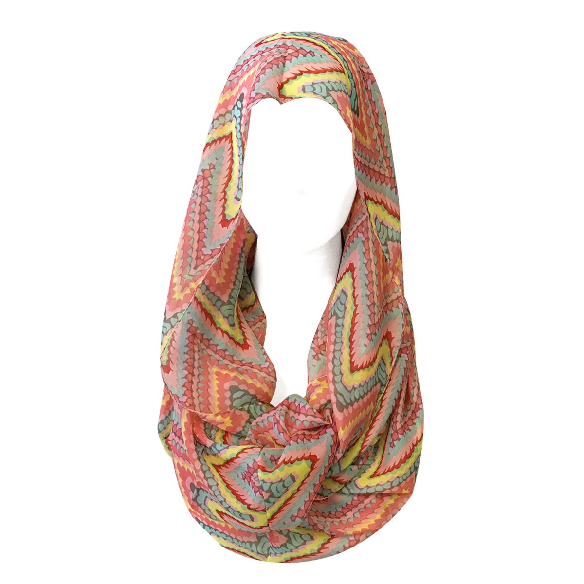 Wrapables Retro Lightweight Infinity Scarf, Boho Pink