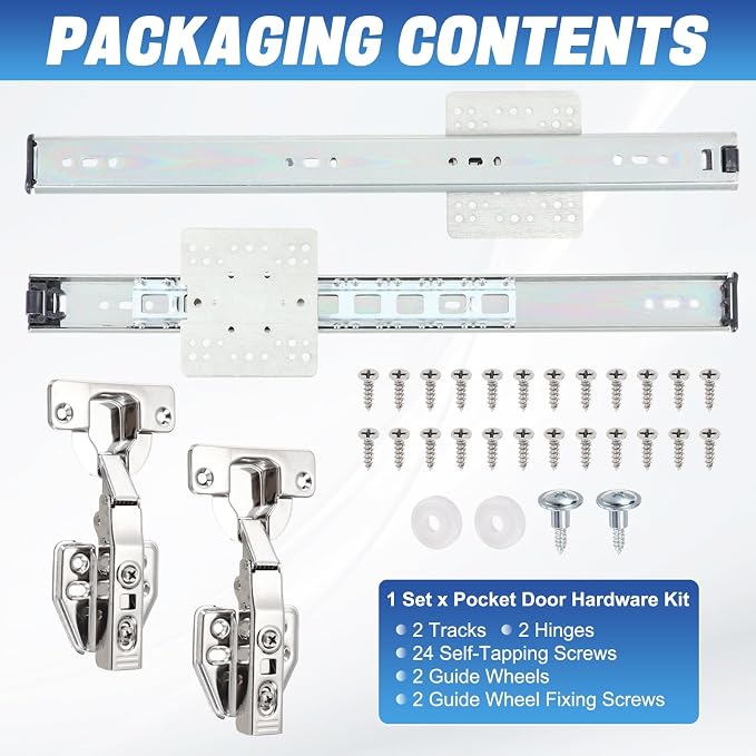 Kit herrajes para puerta corrediza de 16 pulgadas DTGN miniatura 3