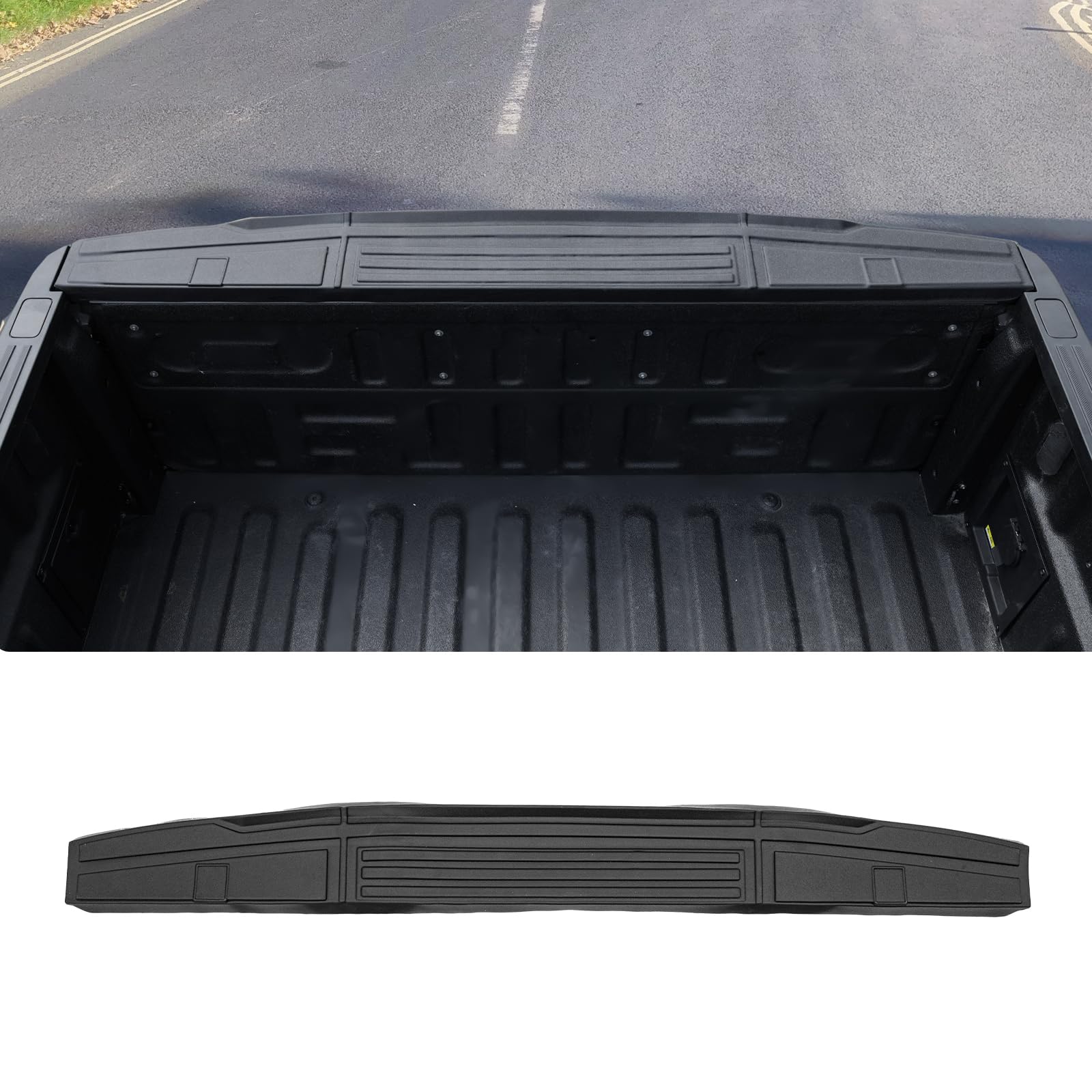 Maxzina Tailgate Molding Cap Cover Compatible with 2021-2025 Ford F150 TPE Tailgate Molding Trim Top Cap Protector Cover for 2024 Ford F-150