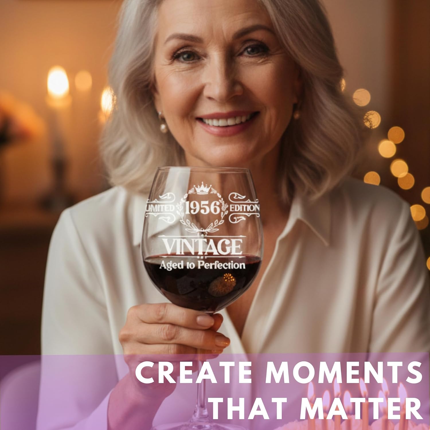 Engraved 70th Wine Glass 16 Oz, 70th Birthday Gifts For Women, 70 Birthday Decorations, Funny 70 Bday Gifts Idea For Her, Ladies, Sister, Mom, Grandma - Turning Seventy Present - Image 3