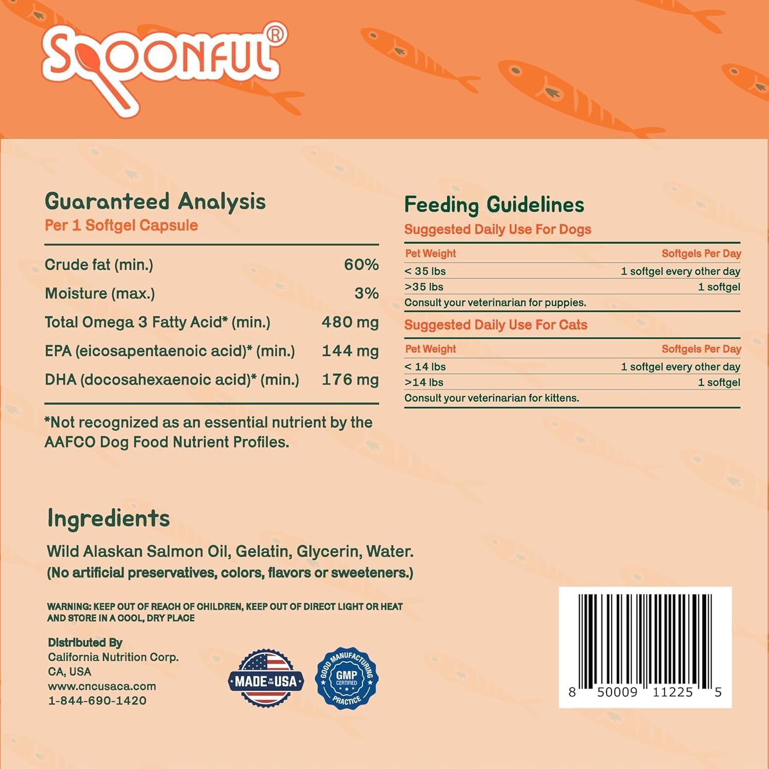 Spoonful Salmon Squeeze - 100% Natural Wild-Caught Alaskan Salmon Oil – 2,000 mg Omega-3 Softgel, 30 Squeezeable Softgels | DHA, EPA & Natural Astaxanthin, Non-GMO, Sustainable, Made in USA (30)