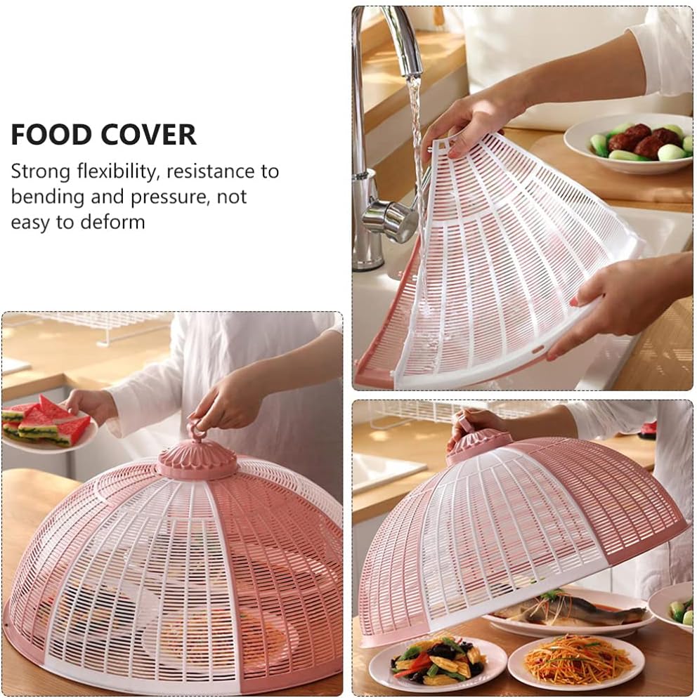 Yardwe Indoor Tent Plastic Food Cover Foldable Fresh Food Cover Snack Display Cover Food Domes Cake Cover Food for Kitchen Home Party Picnic BBQ Portable Screen