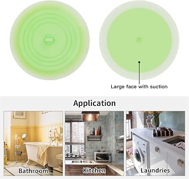 tifanso 2PCS 6 Silicone Bathtub Drain Stopper & Hair Catcher for Bathroom