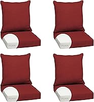 Vista 45 de Arden Selections Juego de cojines profundos para exteriores, 24 x 24 pulgadas, resistente al clima, a prueba de lluvia, resistente a la decoloración