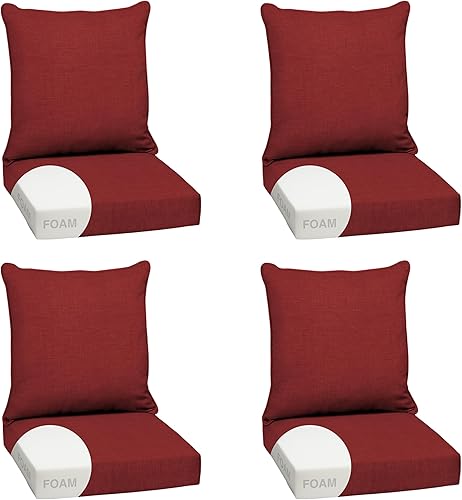 Miniatura 45 de Arden Selections Juego de cojines profundos para exteriores, 24 x 24 pulgadas, resistente al clima, a prueba de lluvia, resistente a la decoloración