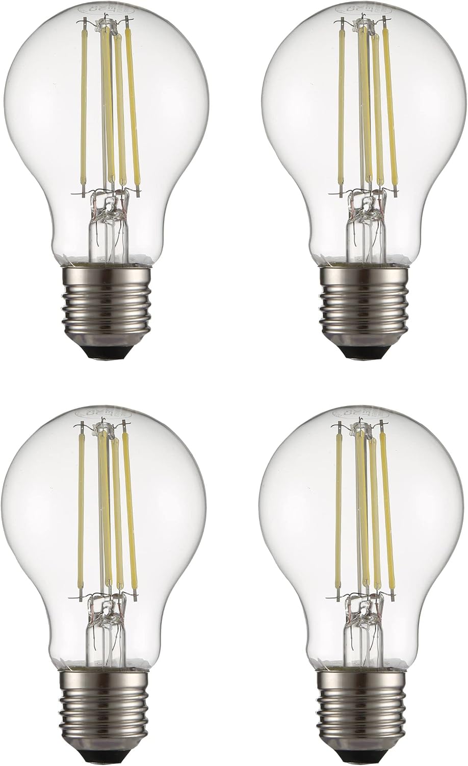 TEKLED E27 LED Filament Bulb 6500K Cool Daylight 4W A60 GLS 4-Pack
