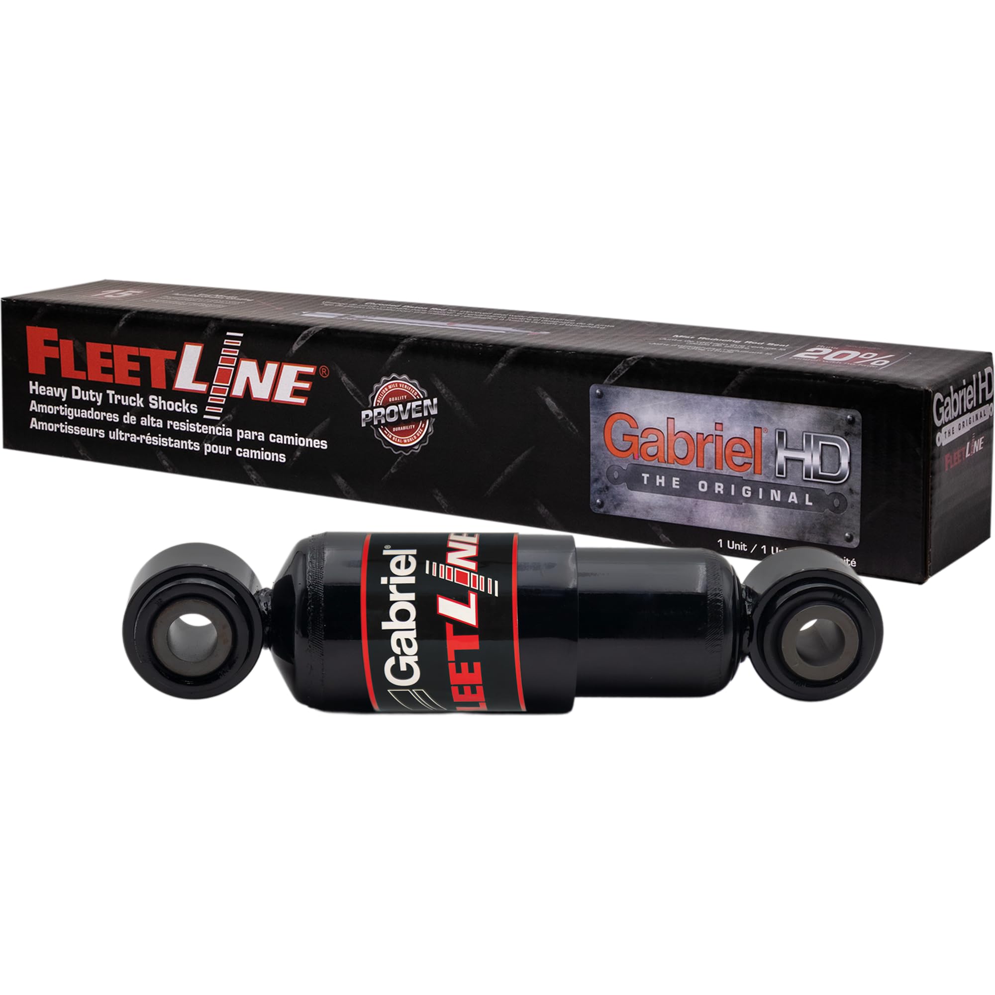 Gabriel 87015 FleetLine HD Truck Rear Shocks Fits East Mfg Various Trailers w/Meritor FS230 Std Duty FS230T, RFS 23T / 25T / 30T Trailer Air Suspensions OEM# A-7805L-1026, 21227751