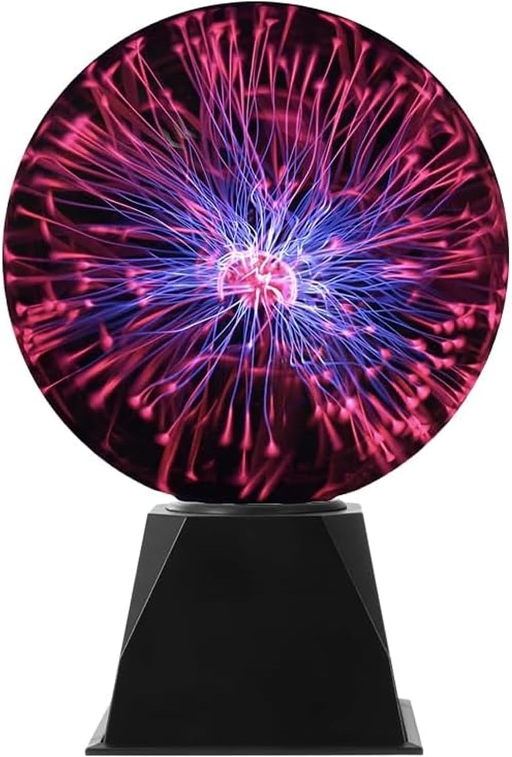 Plasma Ball, 8" Plasma Globe Lamp, Plasma Ball/Light/Lamp with Interactive Electronic Touch and Sound Sensitive Lightning and Tesla Coil, 3 Gears Switch, for Parties, Decorations, Prop, Home