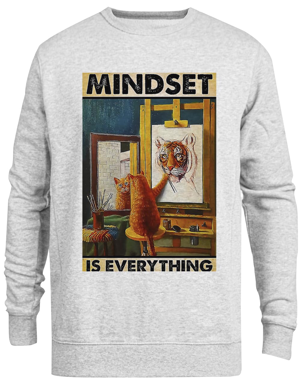 Pull ras du cou gris Mindset is Everything idéal pour le télétravail - 3